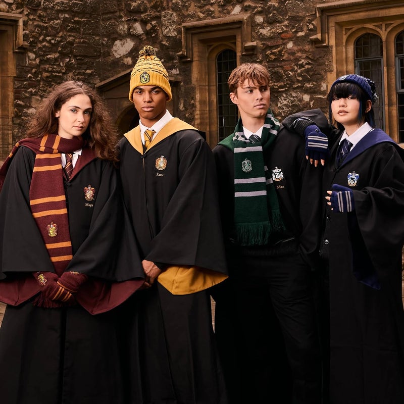 Harry Potter وشاح كروشيه شعار رافينكلو - أزرق وفضي - شعار منزل مطرّز - 66 بوصة × 7 بوصة - وشاح شتوي ناعم للأطفال والبالغين - إكسسوار زي عالم السحرة - Image 3